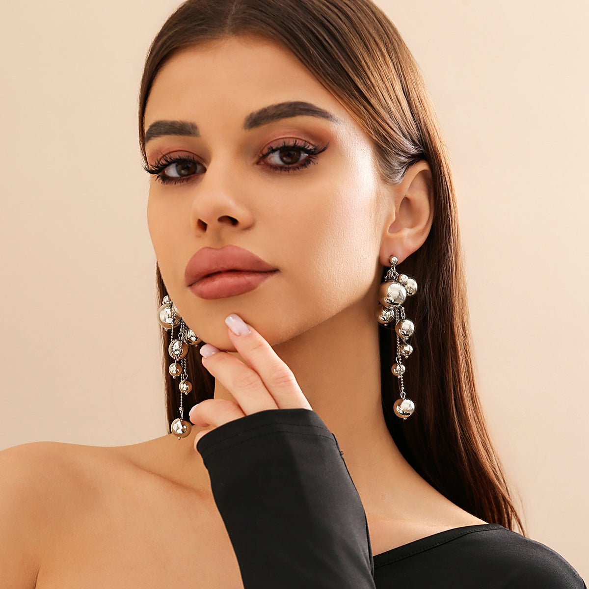 Aretes de Perlas con Flecos | Dorado y Blanco - Maylen Select