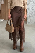 Falda Larga con Detalle de Encaje | Estilo Casual Elegante