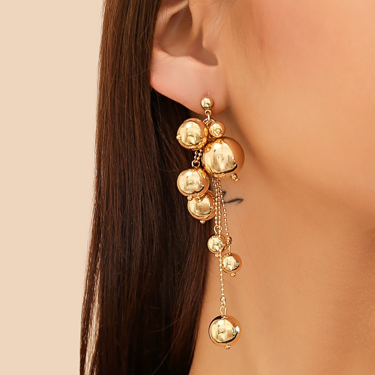 Aretes de Perlas con Flecos | Dorado y Blanco - Maylen Select