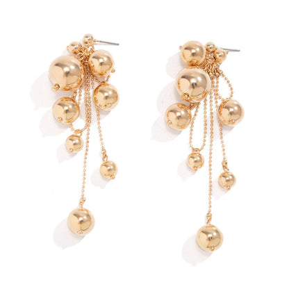 Aretes de Perlas con Flecos | Dorado y Blanco - Maylen Select