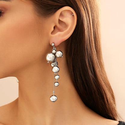 Aretes de Perlas con Flecos | Dorado y Blanco - Maylen Select