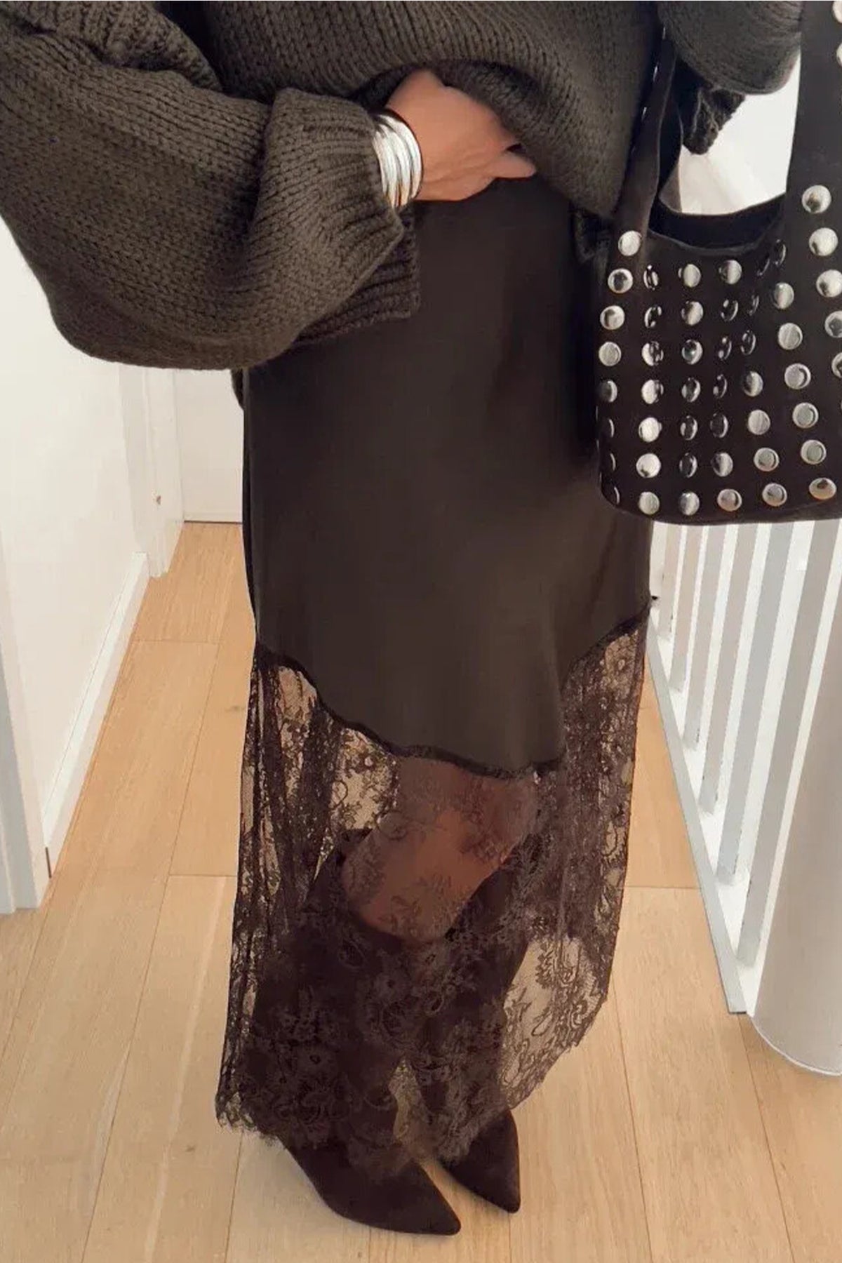 Falda Larga con Detalle de Encaje | Estilo Casual Elegante