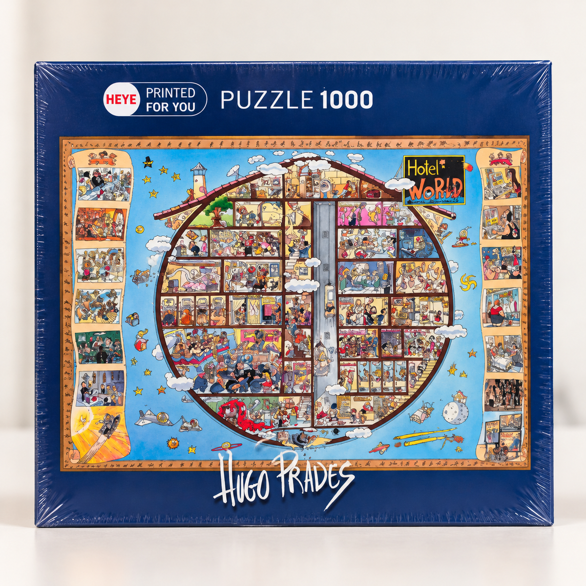Rompecabezas HEYE Hotel World de Hugo Prades | Printed for You | 1000 piezas - Maylen Select